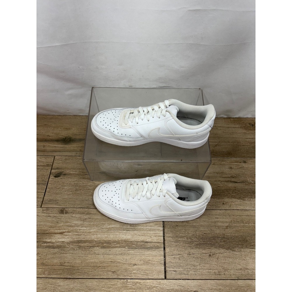 Nike Court Vision Low Sneakers‎ White Leather Casual Shoes Women's - Picture 10 of 10